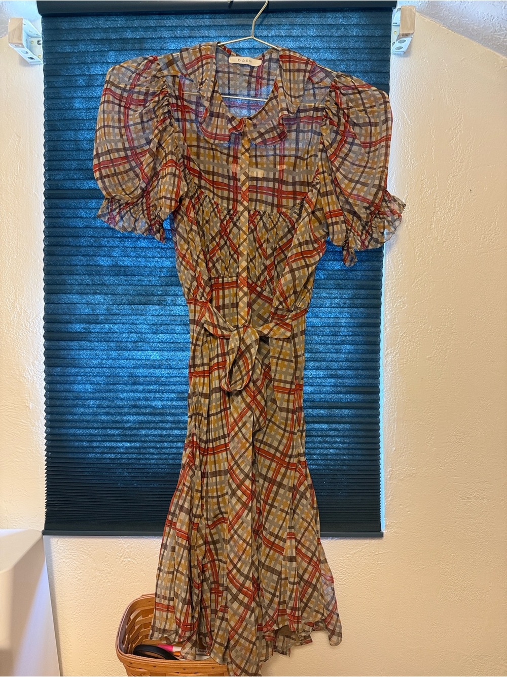 Doen Plaid Silk Dress